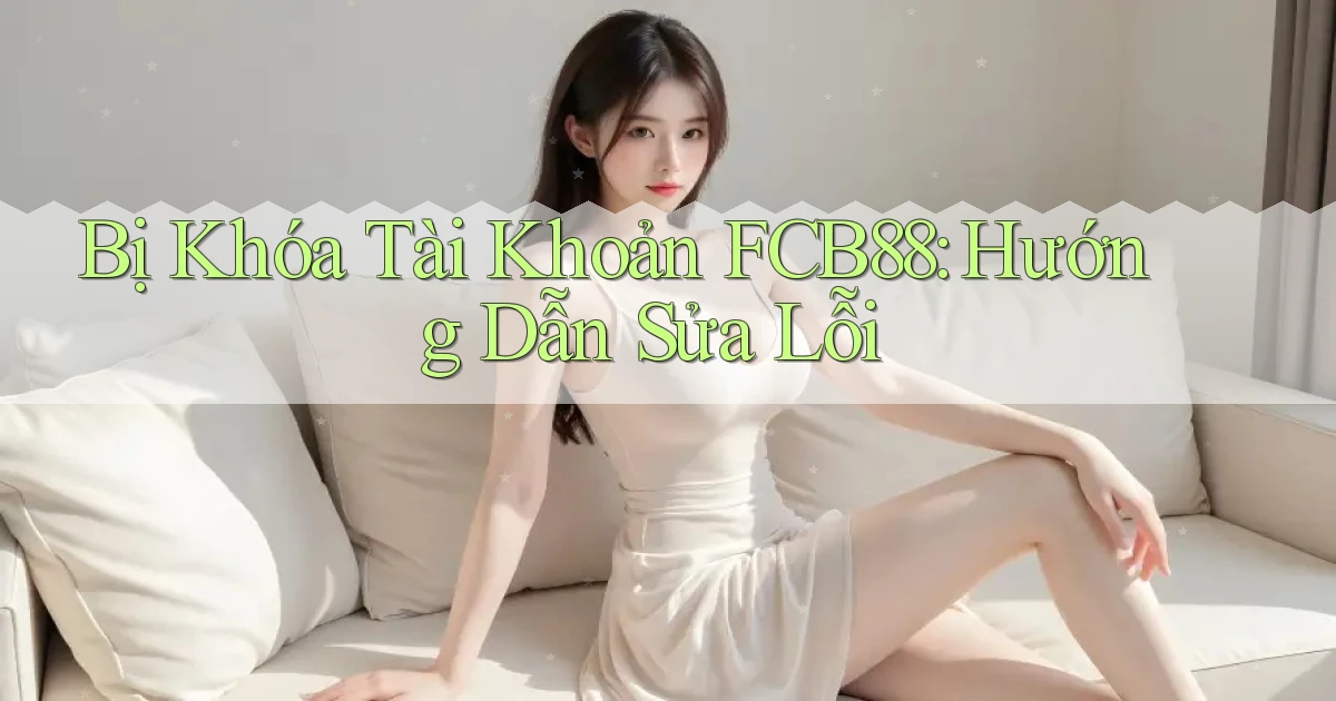 bị khóa tài khoản fcb88 hướng dẫn sửa lỗi