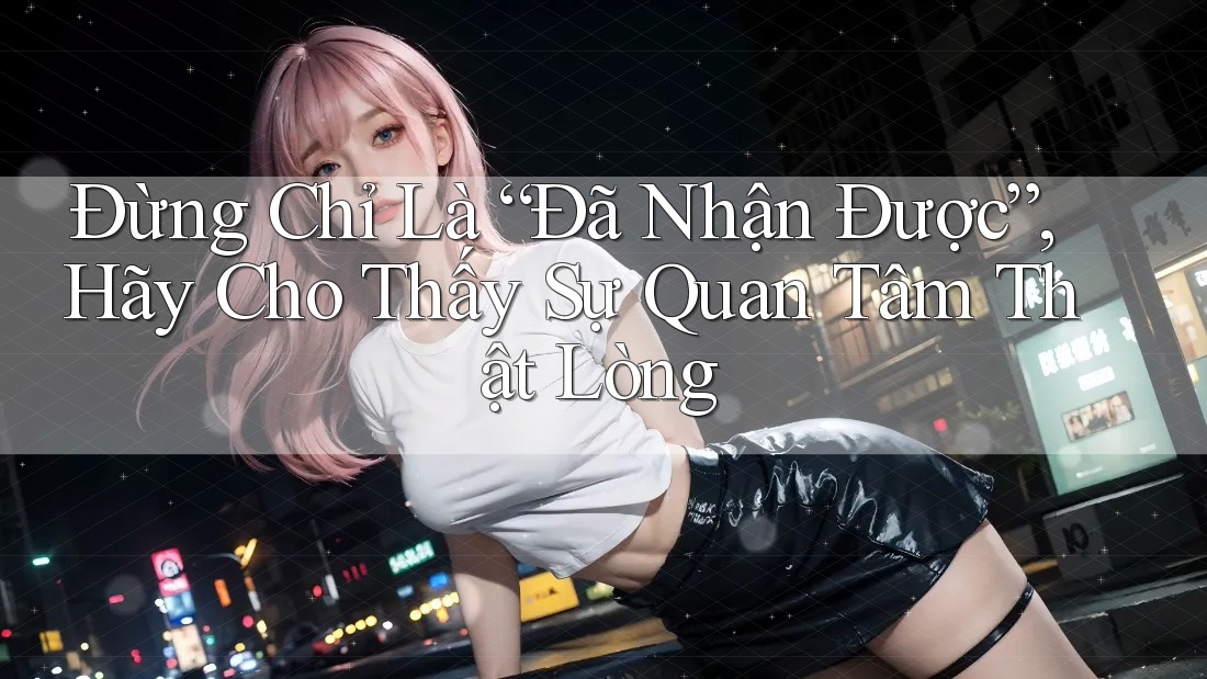 Đừng Chỉ Là “Đã Nhận Được”, Hãy Cho Thấy Sự Quan Tâm Thật Lòng