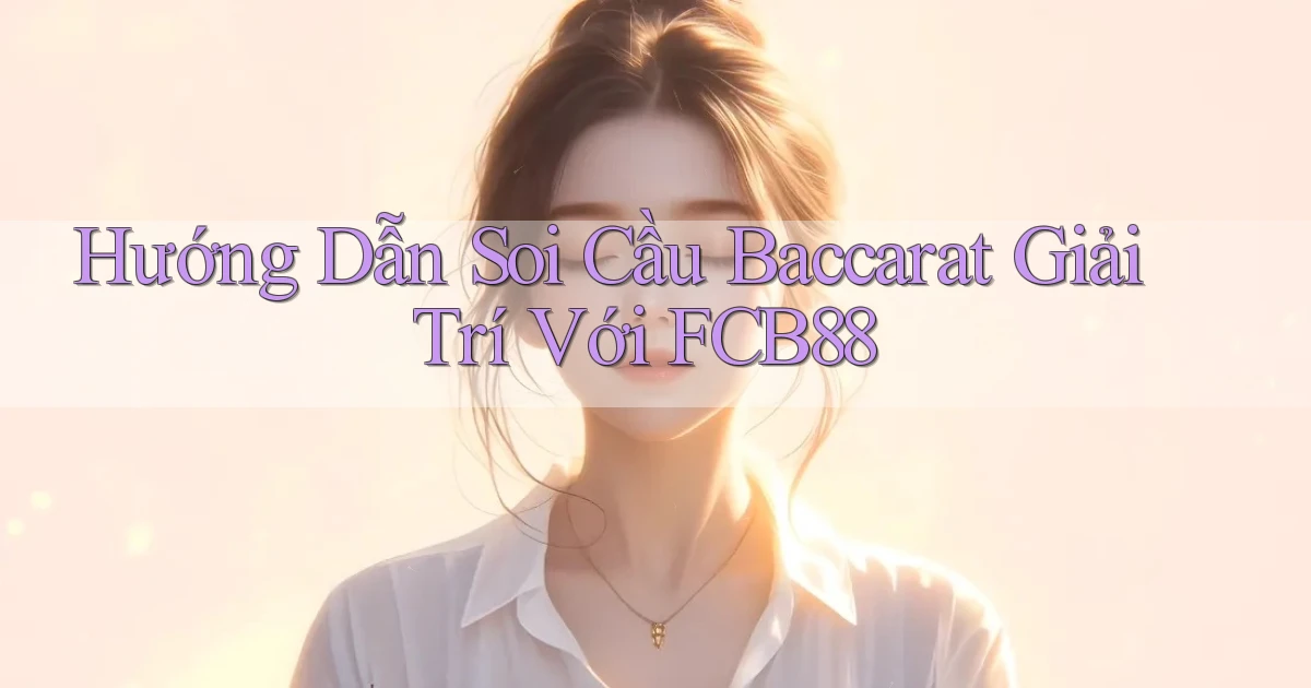 hướng dẫn soi cầu baccarat giải trí với fcb88